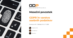 Mesečni povzetek GDPR ODP