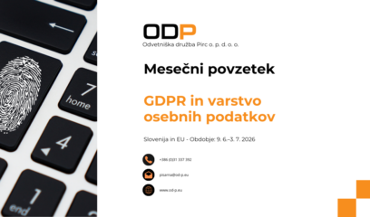 Mesečni povzetek GDPR ODP