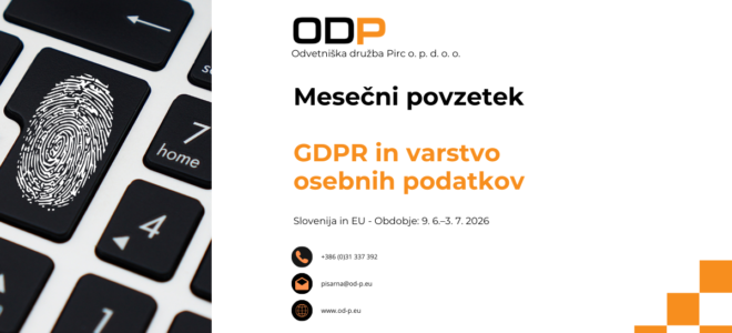 Mesečni povzetek GDPR ODP